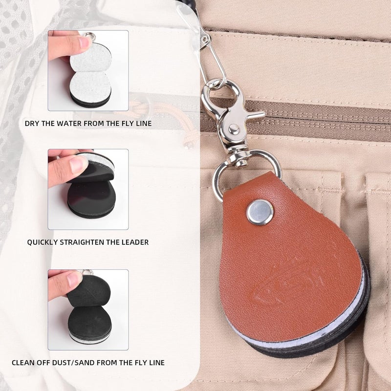 sf. 3 in 1 Fly Fishing Fly line Leader Straightener and Line Cleaner with Zinger Retractor - Image 3